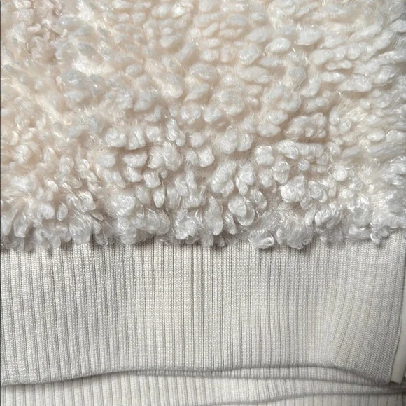 Zara Cream Teddy Jacket Plush Texture - Picture 3 of 4